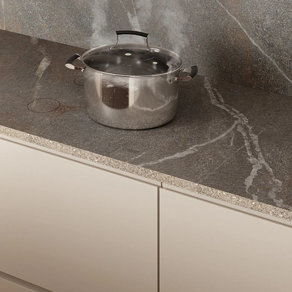 Керамогранітна плита для стільниць ABK Stone, Stone Piasenyina Mud Fullbody3D 163,5x323 Bocciardato Mesh 12 мм (PF60016300) - Фото 2