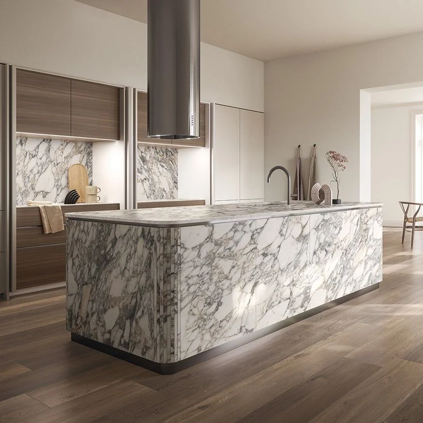 Керамогранитная плита для столешниц ABK Stone, Marble Bianco Vagli Slab A 163,5x323 Soft 12 мм (PF60016554) - Фото 2