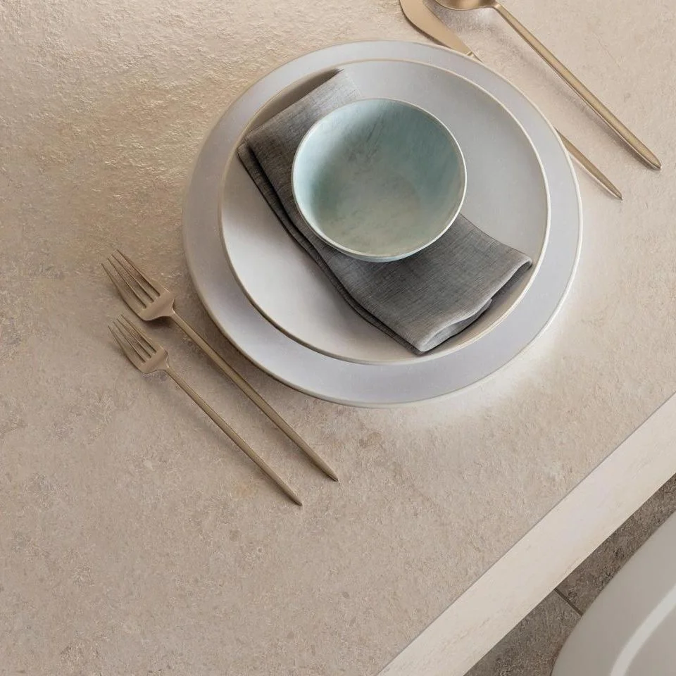 Керамогранитная плита для столешниц ABK Stone, Stone Jura Sand 163,5x323 Bocciardato 12 мм (PF60017211) - Фото 2