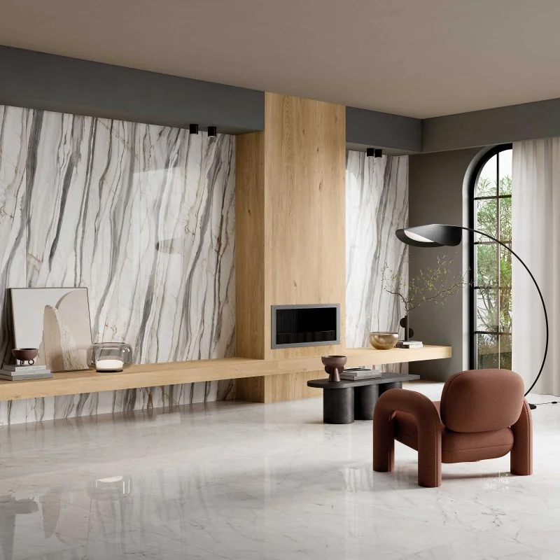 Керамогранитная плита для столешниц ABK Stone, Marble Calacatta Masterpiece Slab A 163,5x323 Soft3D+ 12 мм (PF60018142) - Фото 2