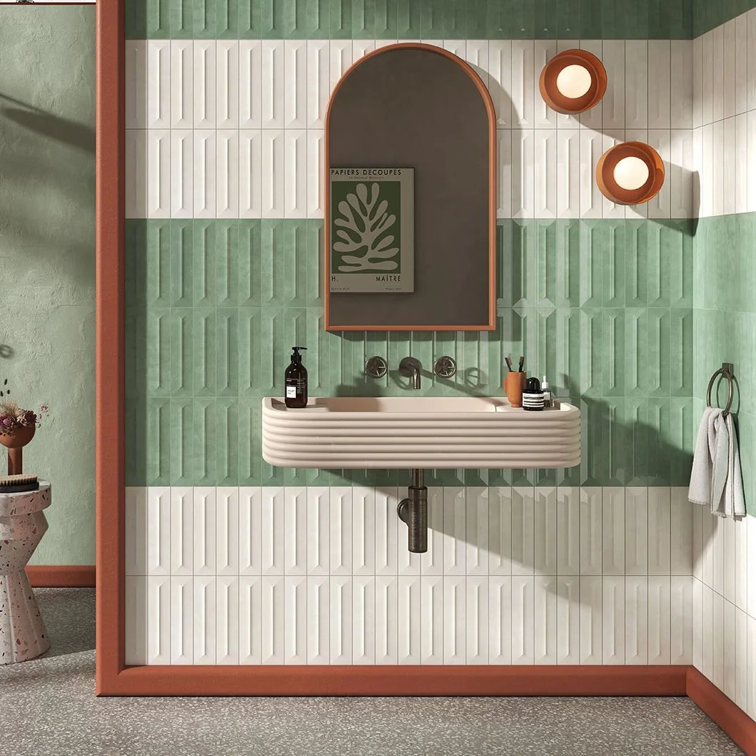 Плитка Terratinta Sartoria Pop Verde Acqua Ridge Gl 6,2х25 (SAPORI0362G) - Фото 4