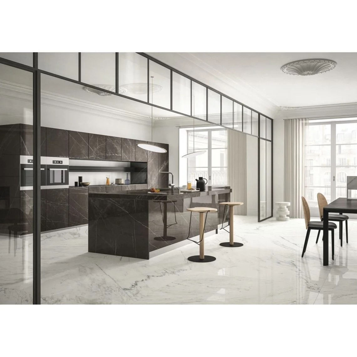 Керамогранітна плита для стільниць SapienStone Pietra Grey 320х160 natural 12мм (SSH3216512G) - Фото 2