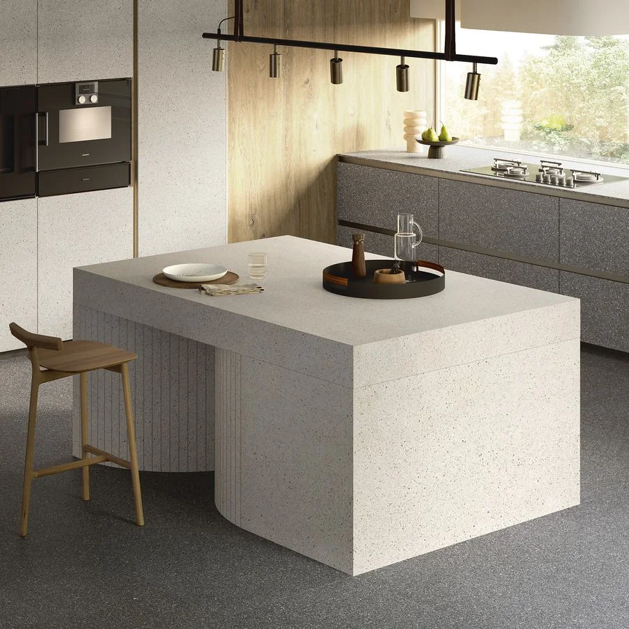 Керамогранитная плита для столешниц SapienStone Seminato Candido 320х160 natural 12мм (SSH3216544G) - Фото 2