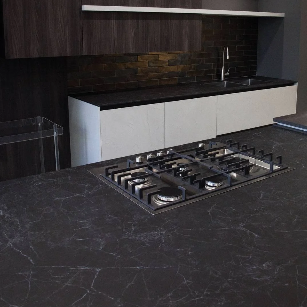 Керамограніт Laminam Naturali Nero Greco bocciardato 100x300, 5,6mm - Фото 2