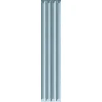 Керамогранит AVA/La Fabbrica UP Cannettato Blue Matte 25х5 15 мм (192127) - Фото 1