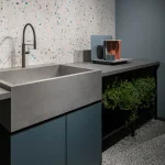 Керамогранитная плита для столешниц Florim, Cement Dark Gray Velvet Stuoiato Su 160х320 см 12 мм (751296) - Фото 2