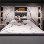 Керамогранітна плита для стільниць Florim, Marble Eternal White B Glossy Stuoiato Su 160х320 см 12 мм (768756) - Фото 3