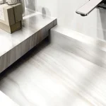 Керамогранитная плита для столешниц Florim, Marble Bianco Lasa Glossy Stuoiato Su 160х320 см 12 мм (772951) - Фото 2