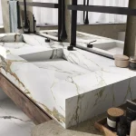 Керамогранитная плита для столешниц Florim, Marble Eternal Gold A Glossy 160х320 Rt 6 мм (777559) - Фото 3