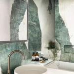 Керамогранитная плита для столешниц Florim, Marble Heritage Aqua A Glossy Stuoiato Su 160х320 см 12 мм (777563) - Фото 3