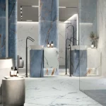 Керамогранитная плита для столешниц Florim, Marble Heritage Azure B Glossy Stuoiato Su 160х320 см 12 мм (777582) - Фото 2