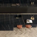 Керамогранітна плита для стільниць Florim, Marble Sahara Noir Matte Stuoiato Su 160х320 см 12 мм (777608) - Фото 2