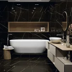 Керамогранитная плита для столешниц Florim, Marble Sahara Noir Glossy Stuoiato Su 160х320 см 12 мм (777614) - Фото 3
