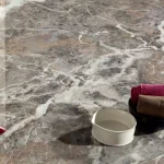 Керамогранітна плита для стільниць Florim, Marble Dusty Rose 160x320 Matte Leather Stu 12 мм (791728) - Фото 2