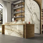Керамогранитная плита для столешниц Atlas Plan, Calacatta Imperiale Polished NATURA VEIN 159x324 см 20 мм (AIRS) - Фото 2