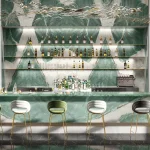 Керамогранитная плита для столешниц Atlas Plan, Exotic Wave Bookmatch Polished 160x320 Rt. 6 мм (AJRO) - Фото 3