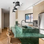 Керамогранітна плита для стільниць Atlas Plan, Exotic Green Bookmatch Polished 160x320 Rt. 6 мм (AJRQ) - Фото 4