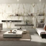 Керамогранитная плита для столешниц Atlas Plan, Calacatta Gold Polished 160x320 Rt. 6 мм (AKE6) - Фото 3