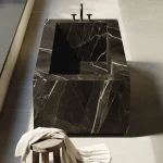 Керамогранитная плита для столешниц Marazzi, Grande Marble Look Calacatta Black Faccia B Lux Stuoiato 162х324 12 мм (MF95) - Фото 3
