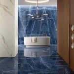 Керамогранит Fiandre Marmi Maximum Divine Blue 150х150 Lucidato 6mm (MML26361515) - Фото 2