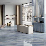 Керамогранит Fiandre Marmi Maximum Azul Macaubas Lucidato 6 мм 150x75 (MML546715) - Фото 2