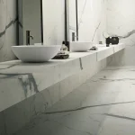 Керамогранит Fiandre Marmi Maximum Calacatta Statuario Semilucidato 6 мм 75x75 (MMS26677) - Фото 2