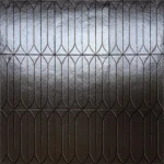 Керамогранит Marazzi Crogiolo Terramater Carbone Struttura 3D Losanga 9.1x37.5 Lux 14mm (MPV7) - Фото 1
