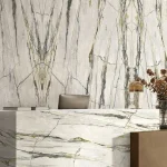 Керамогранитная плита для столешниц Materia Calacatta Emerald Slab B 163,5x323 Soft 12mm (PF60009835) - Фото 2