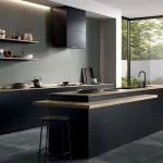 Керамогранитная плита для столешниц ABK Stone, Solid Colours Black 163,5x323 Bocciardato 12 мм (PF60016299) - Фото 3