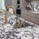 Керамогранитная плита для столешниц ABK Stone, Marble Calacatta Viola 163,5x323 Soft 20 мм (PF60021670) - Фото 3