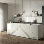 Керамогранитная плита для столешниц SapienStone Calacatta Statuario 4d Cashmere 320х160 12mm (SSC3216507G) - Фото 2