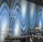 Керамогранит крупноформатный Fiandre Precious stone Agata Azzurra Resina 6 мм 300x150 (ST1361530) - Фото 2