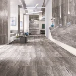 Керамограніт Casalgrande Padana Marmoker Travertino titanium matt 1200x1200 6,5mm - Фото 2