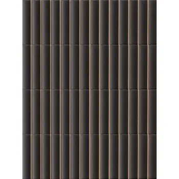 Плитка Terratinta Micro 3D Forms Fluted Black 10х30… - Фото №1