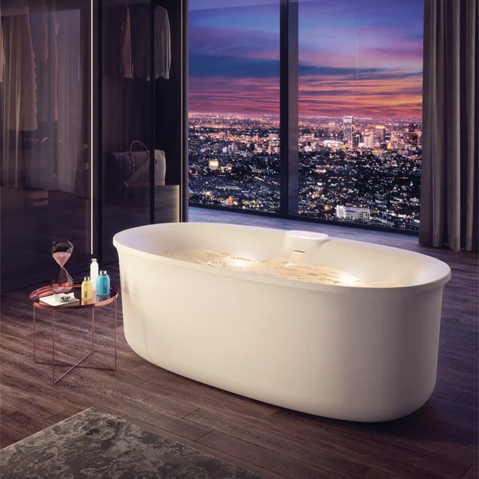 Ванна акриловая Jacuzzi Arga 175x85 H60 овальная с массажем (ARG106C0118) - Фото 2