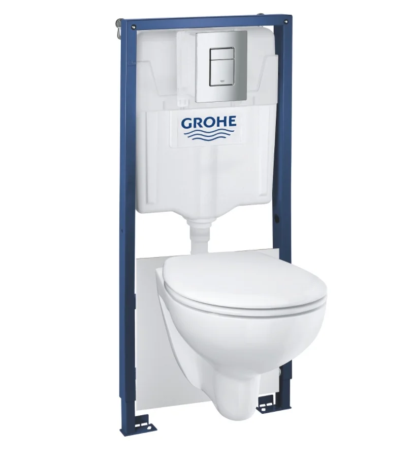 Комплект інсталяційної системи з підвісним унітазом Grohe Bau Ceramic (39586000) - Фото 2