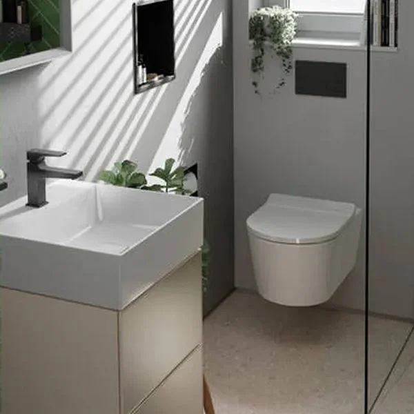 Комплект унитаза подвесного Hansgrohe EluPura S с инсталляцией iFrame, белый (60301200) - Фото 2