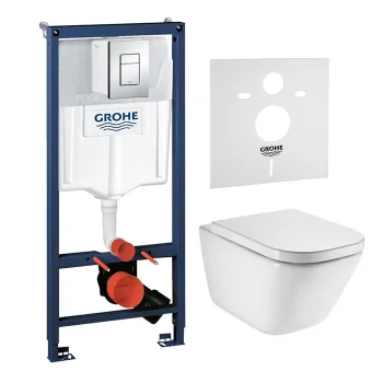 Комплект унітазу з кришкою Roca Gap і інсталяції Grohe… - Фото №1