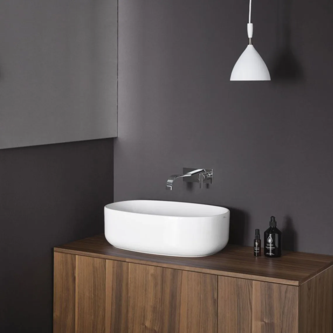 Умывальник на столешницу Nic Design Semplice 50х40х15 см, Cemento матовый (001375047) - Фото 2