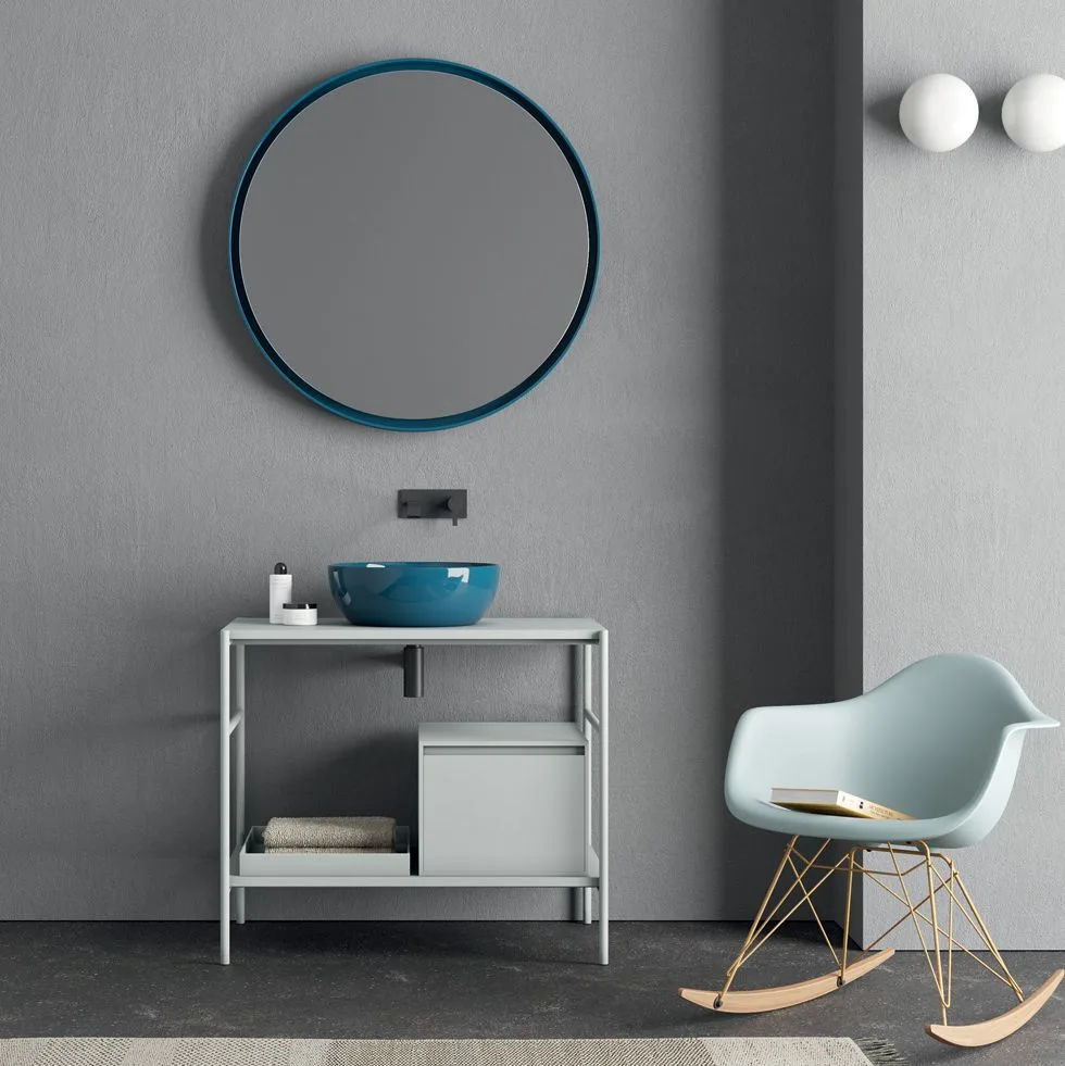 Умывальник на столешницу Nic Design Ovvio 38x14 см, Denim глянец (001446076) - Фото 2