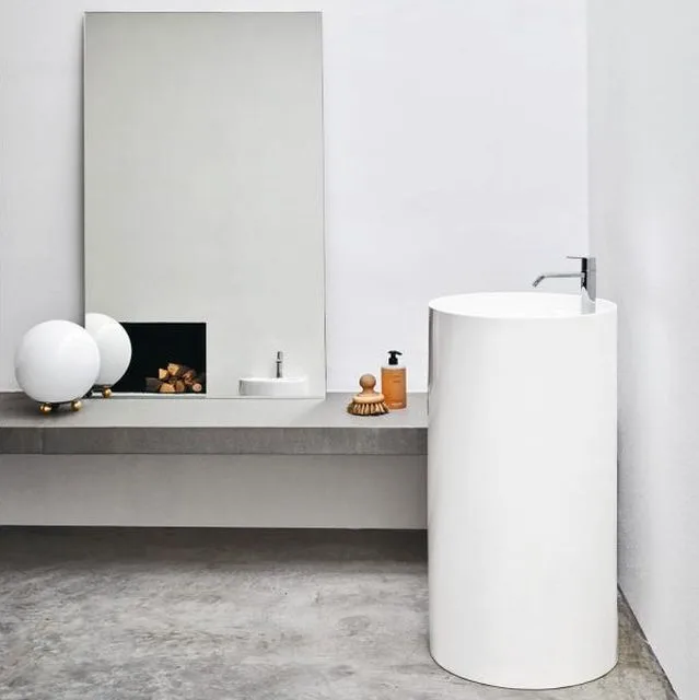 Умывальник отдельно стоящий NIC Design Ovvio 45x85h, черный матовый (001452013) - Фото 2