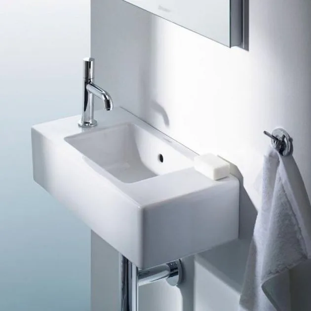 Умивальник підвісний Duravit Vero 50х25 см, змішувач зліва, білий (0703500009) - Фото 2