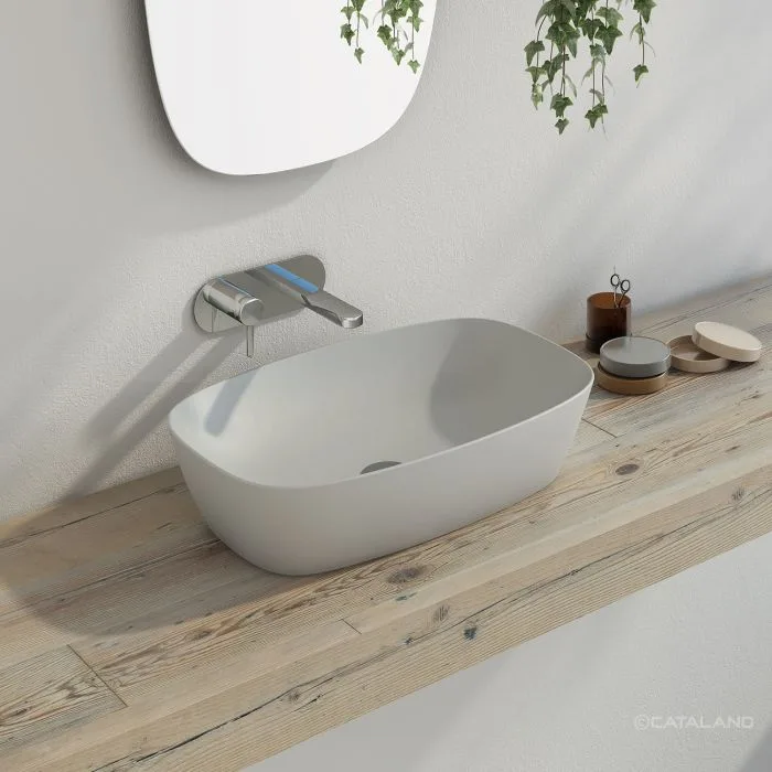 Умывальник настольный Catalano Green Lux 60х40 см, серый матовый (160APGRLXGS) - Фото 2
