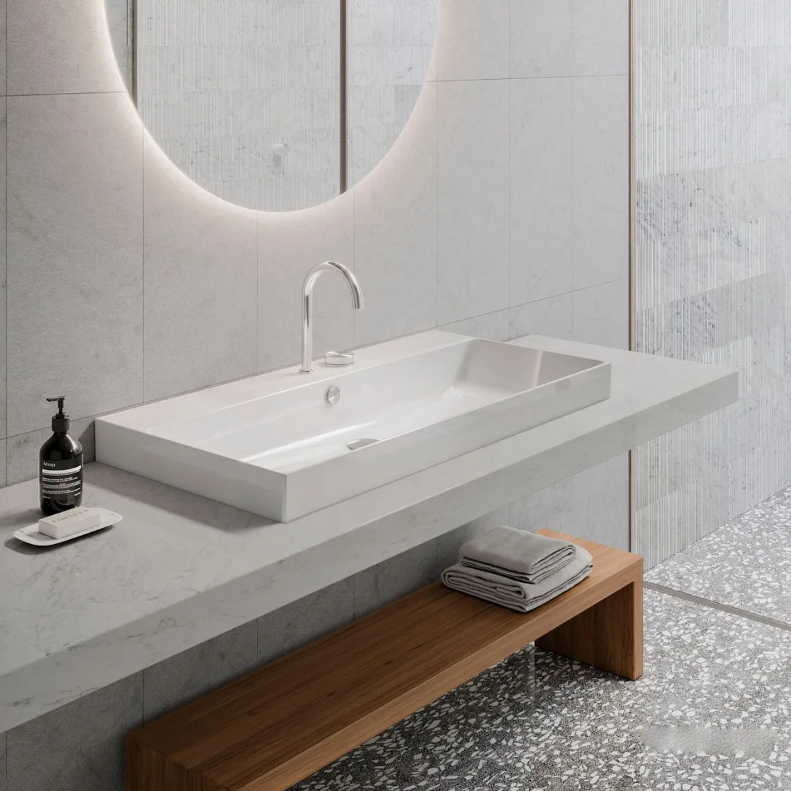Умивальник Catalano Zero, 75x50, BIANCO LUCIDO (175ZP00) - Фото 2