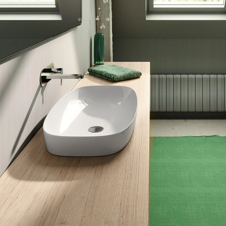 Умывальник на столешницу Catalano Green Lux 80х40 см, белый (180APGRLX00) /новый артикул 0622800001/ - Фото 2