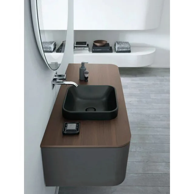 Умивальник накладний Duravit Happy D.2 Plus 40х40, антрацит матовий (2359401300) - Фото 2