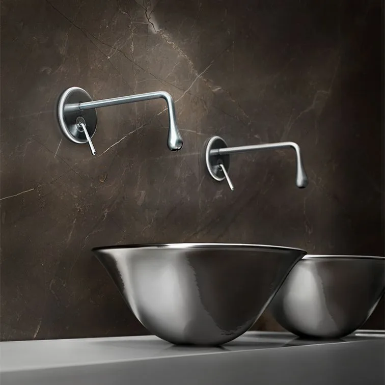 Умывальник на столешницу Gessi Goccia, платина, 40 см, Gres (39125519) - Фото 2