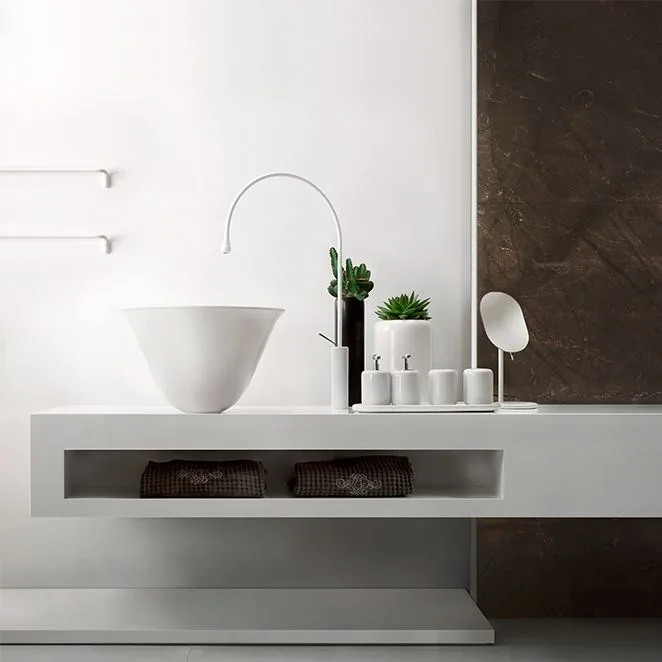 Умивальник на стільницю Gessi Goccia, білий, 50 см, Gres (39133519) - Фото 2