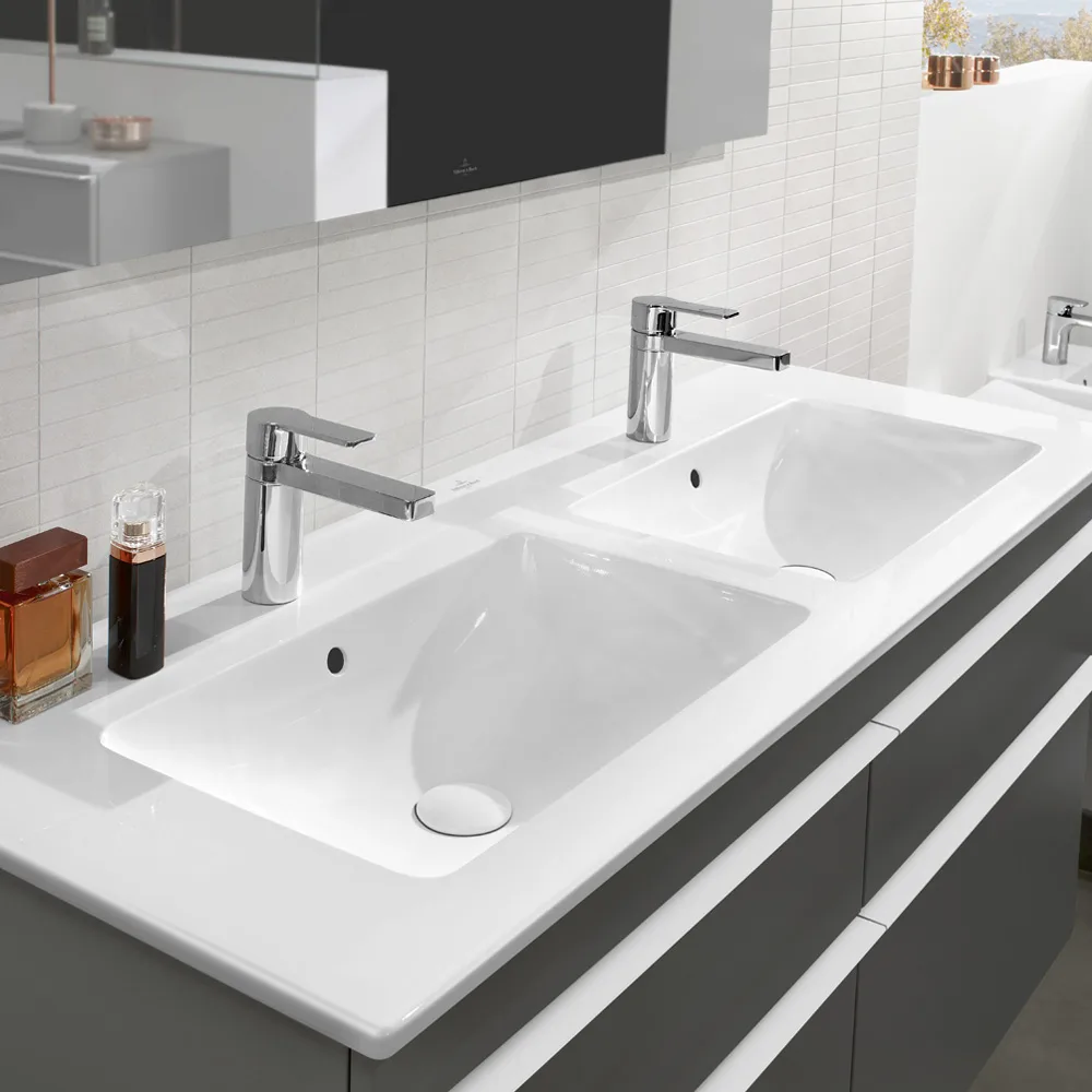Умывальник накладной двойной Villeroy & Boch Venticello, 130x50 (4111DL01) - Фото 2
