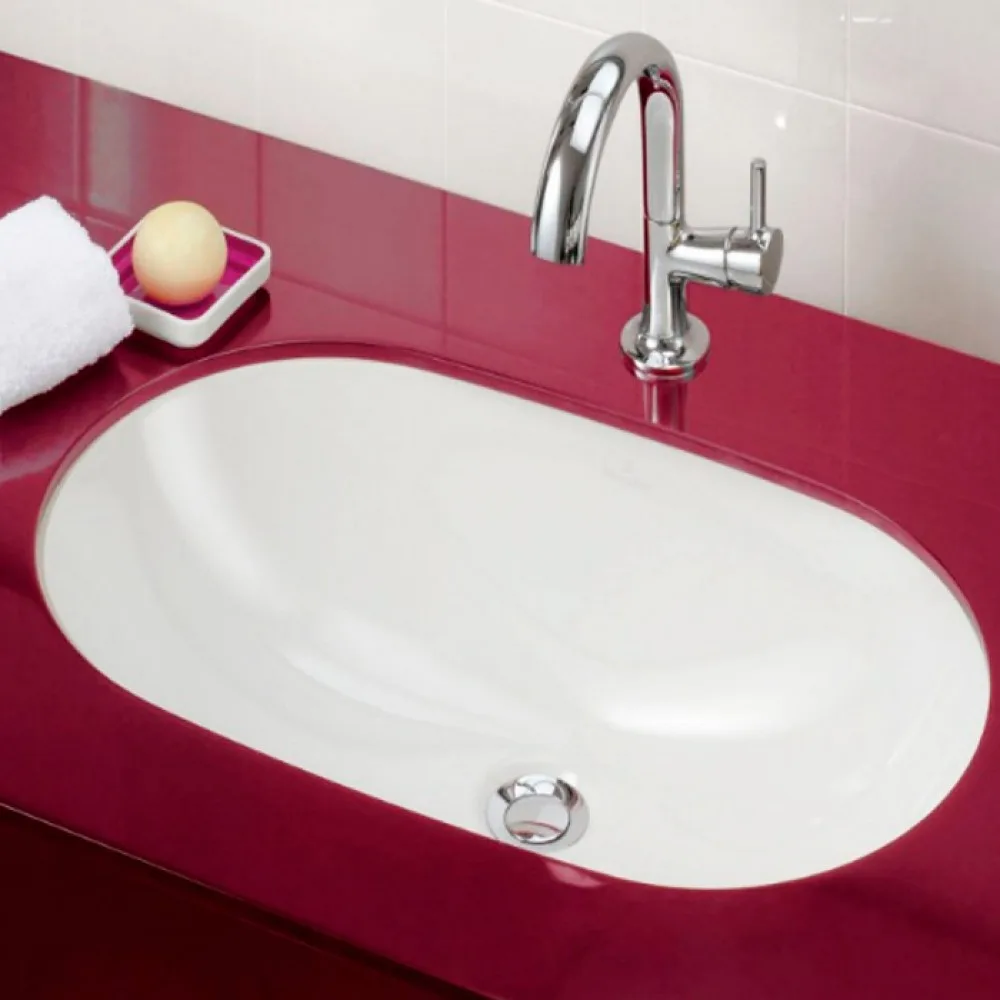 Умывальник встроенный Villeroy & Boch O.novo 600х350, белый (416260R1) - Фото 2